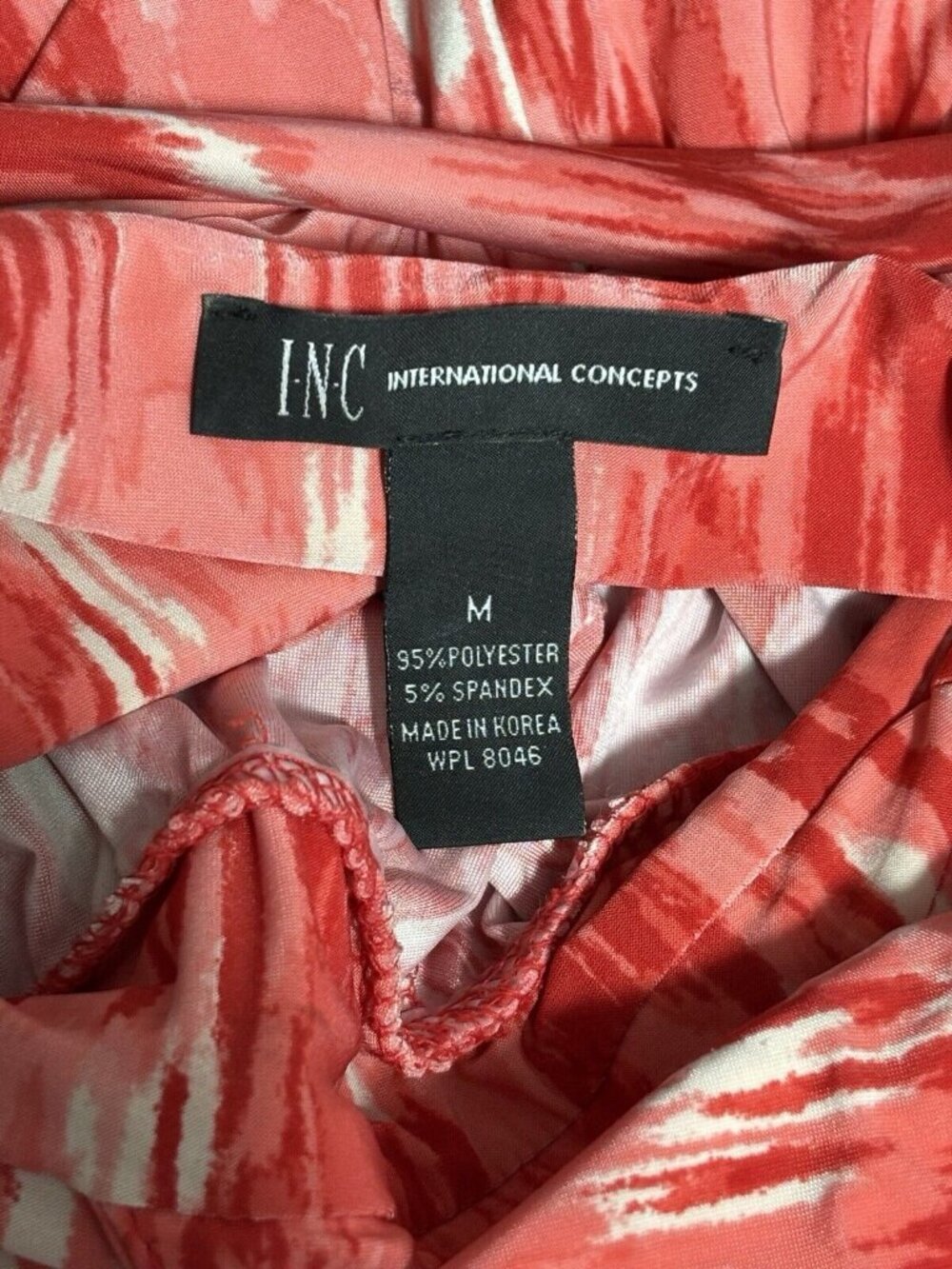 Inc International Concepts Women's Pink Red Tie-Dyed Maxi Dress Size M - Picture 4 of 4